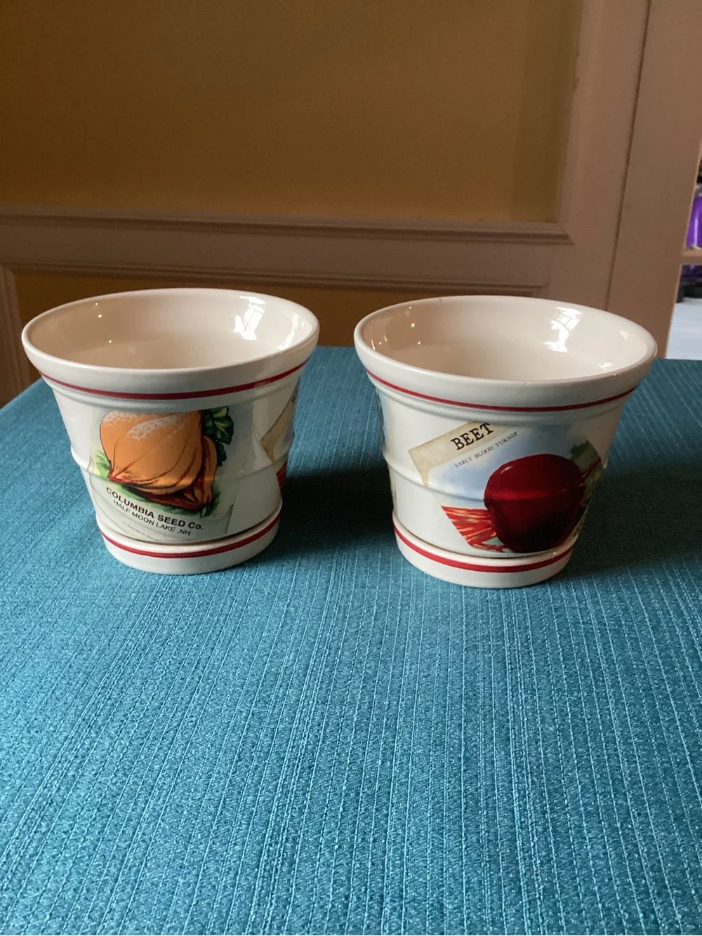 Herb & Vegetable Ceramic Planter Set